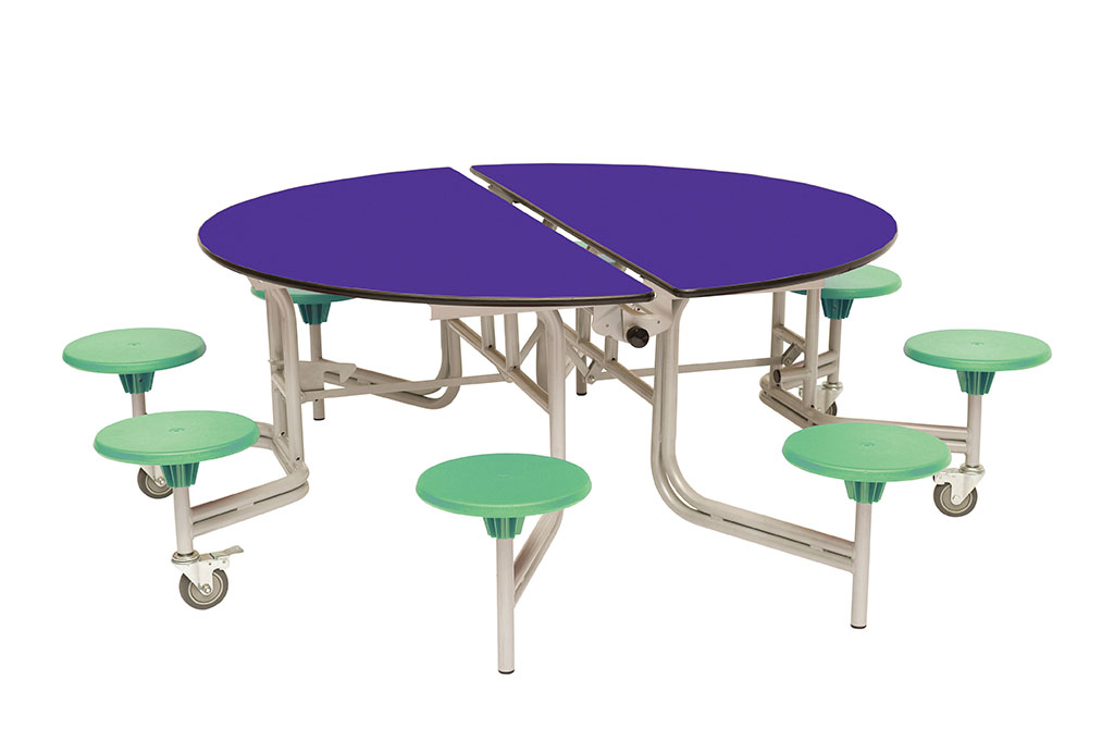 round folding dining table for school dining halls