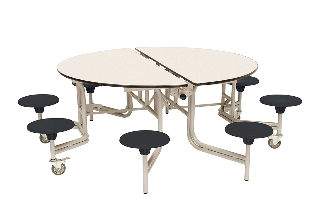 round folding dining table for school dining halls