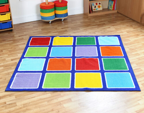 Rainbow Square Placement Carpet
