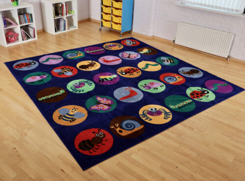Kinder™ Mini Beasts Carpet 3 x 3 metre