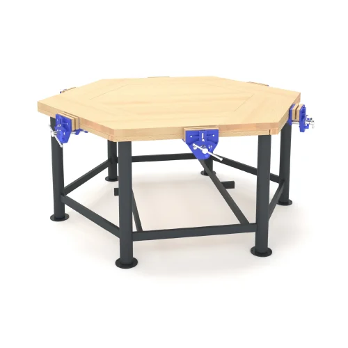 Nortek Hexagonal Craftwork 2000 Woodworking Bench with 6 Vices