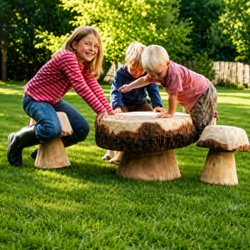 Mushroom Table & Seat Set