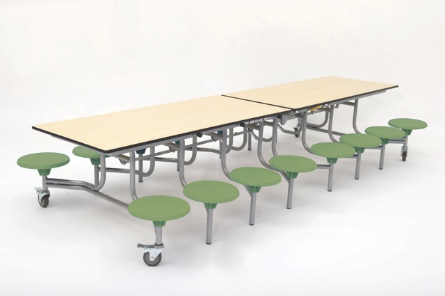 Spaceright 16 Seat Rectangular Mobile Folding Table - Image 4