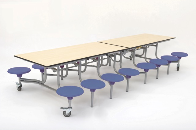 Spaceright 16 Seat Rectangular Mobile Folding Table - Image 6