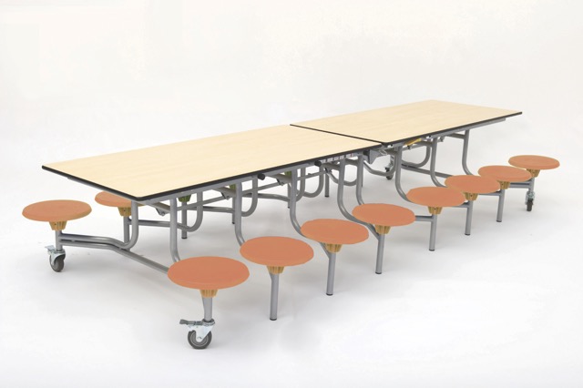Spaceright 16 Seat Rectangular Mobile Folding Table - Image 8