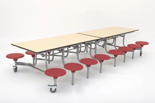 Spaceright 16 Seat Rectangular Mobile Folding Table - Image 9