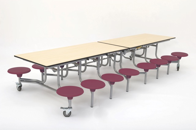 Spaceright 16 Seat Rectangular Mobile Folding Table - Image 10