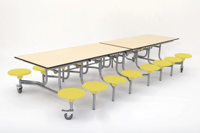 Spaceright 16 Seat Rectangular Mobile Folding Table - Image 11