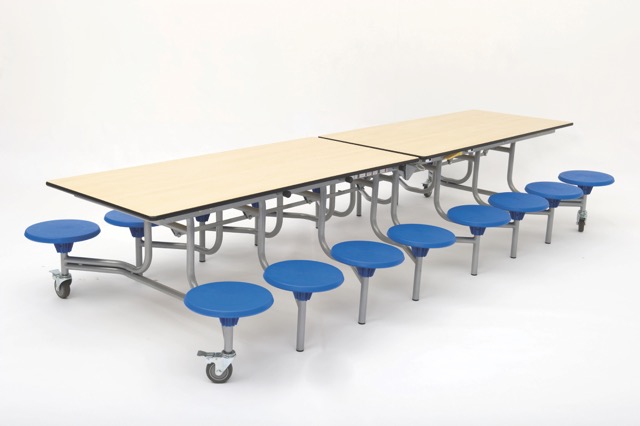 Spaceright 16 Seat Rectangular Mobile Folding Table - Image 5