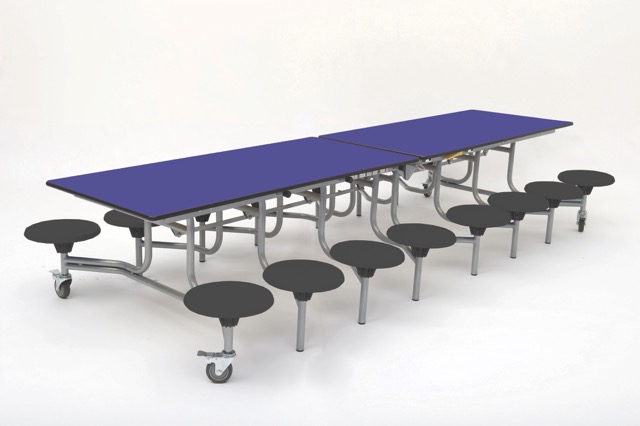 Spaceright 16 Seat Rectangular Mobile Folding Table - Image 14