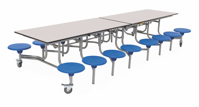 Spaceright 16 Seat Rectangular Mobile Folding Table - Image 16