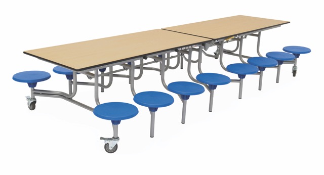 Spaceright 16 Seat Rectangular Mobile Folding Table - Image 12