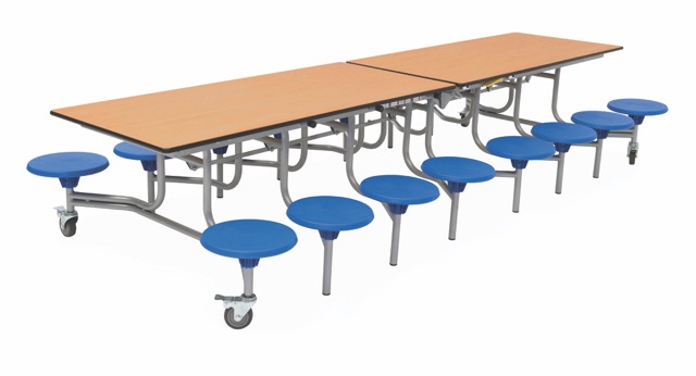 Spaceright 16 Seat Rectangular Mobile Folding Table - Image 19