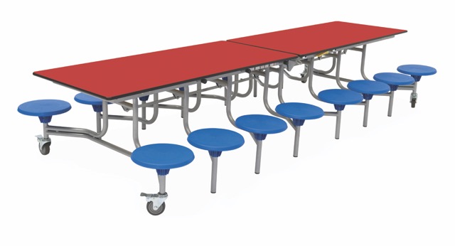 Spaceright 16 Seat Rectangular Mobile Folding Table - Image 25