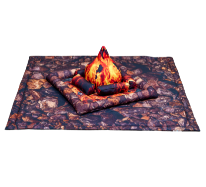 Printed Floor Mat and Fire Set