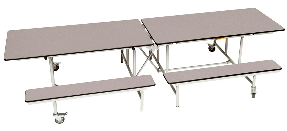 Spaceright Rectangular Mobile Folding Bench Unit – Durable School Dining Table - Image 6