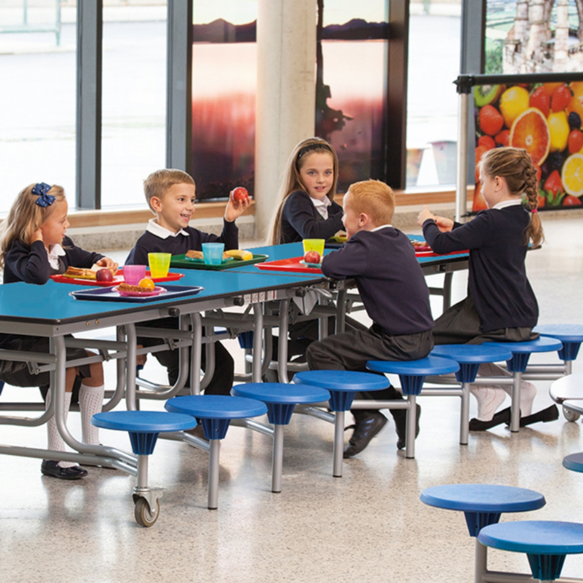 Spaceright 16 Seat Rectangular Mobile Folding Table