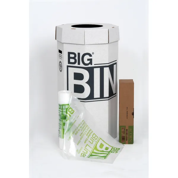 Acorn Big Bin Cardboard Recycling Bin 160 Litre 457x457x914mm (Pack of 5) 142958 - Image 2
