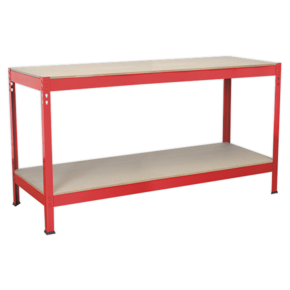 Steel Workbench with Wooden Top 1.53m - Image 2
