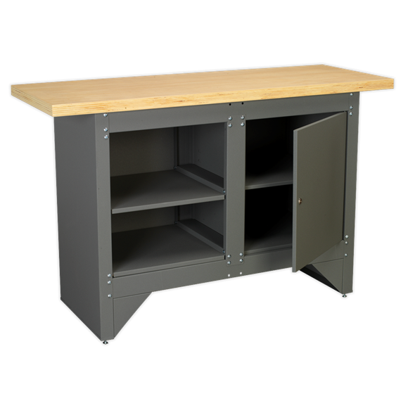 Heavy-Duty Workbench with Cupboard - Image 2