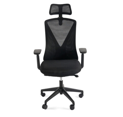 Butterfly+ Mesh Chair in Black with Seat Slide and Headrest