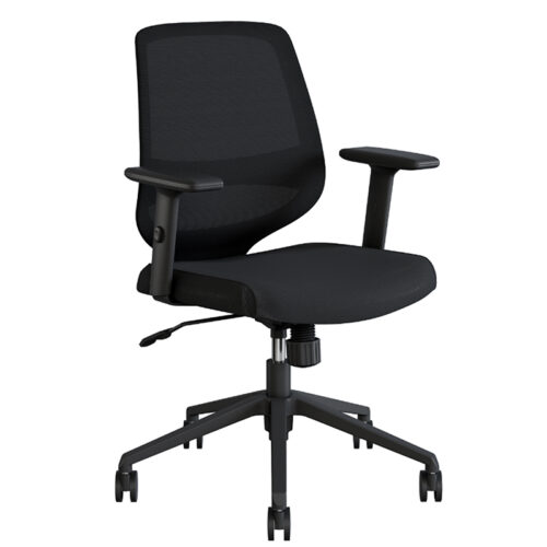 Shield Mesh Chair With Height Adjustable Arms Black