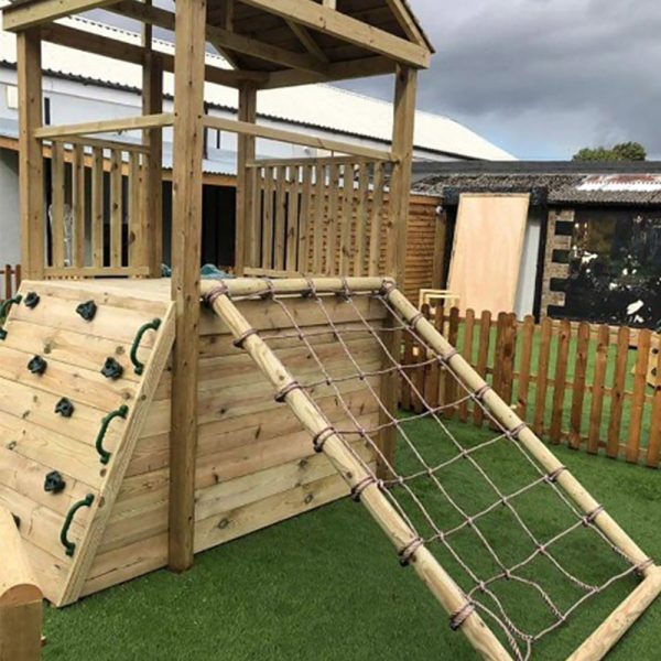 Climbing Frame Playset (with Rope Wall & Monkey Bars) - Image 2
