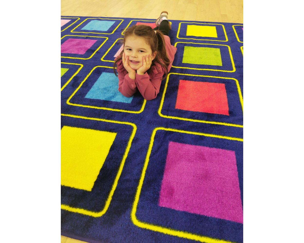 Kinder™ KinderColour Squares Placement Classroom Carpet - Image 3