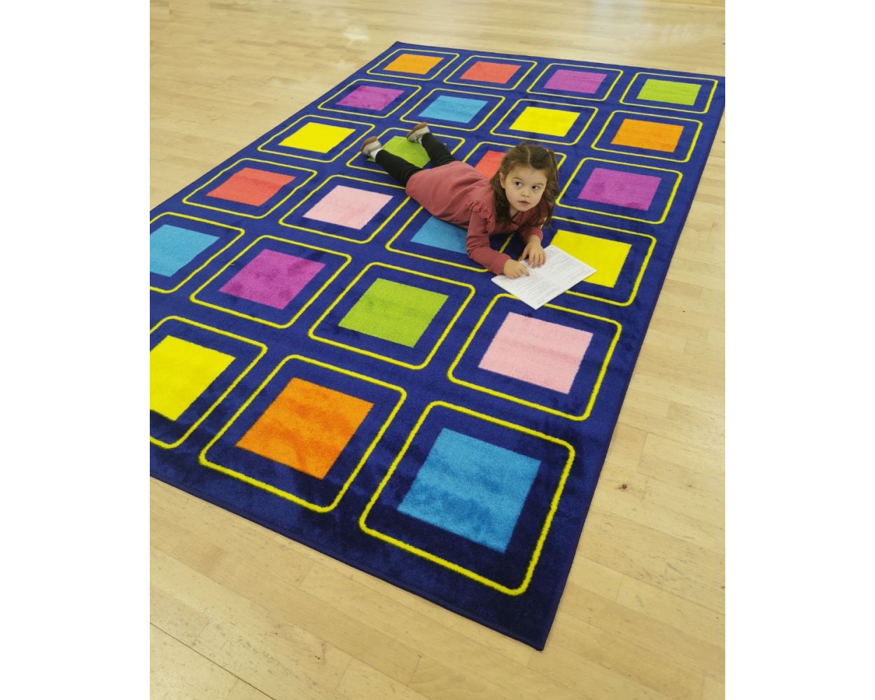 Kinder™ KinderColour Squares Placement Classroom Carpet - Image 5