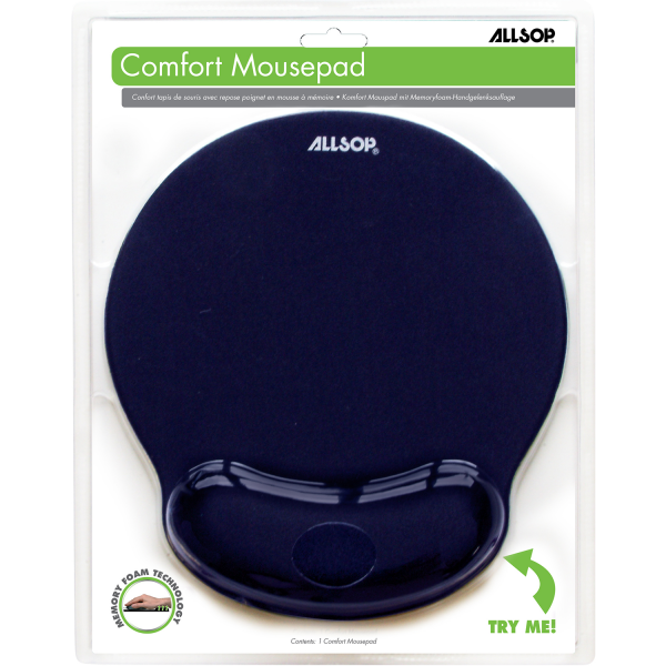 Allsop Comfort Mouse Pad with Wrist Rest – Blue - Image 3