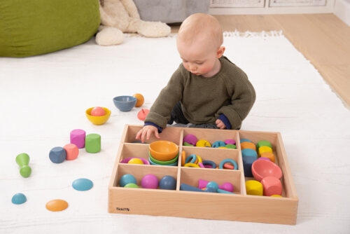 Wooden Sorting Tray - 7 Way