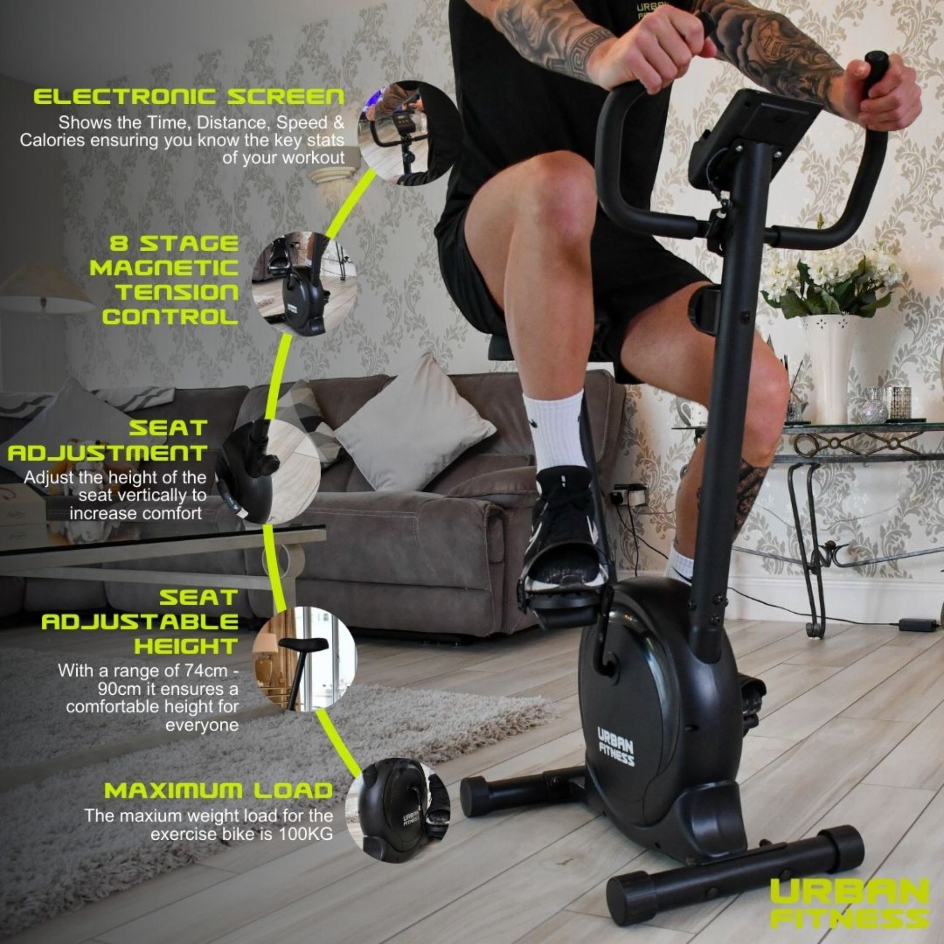 Urban Fitness Magnetic Exercise Bike - Image 7