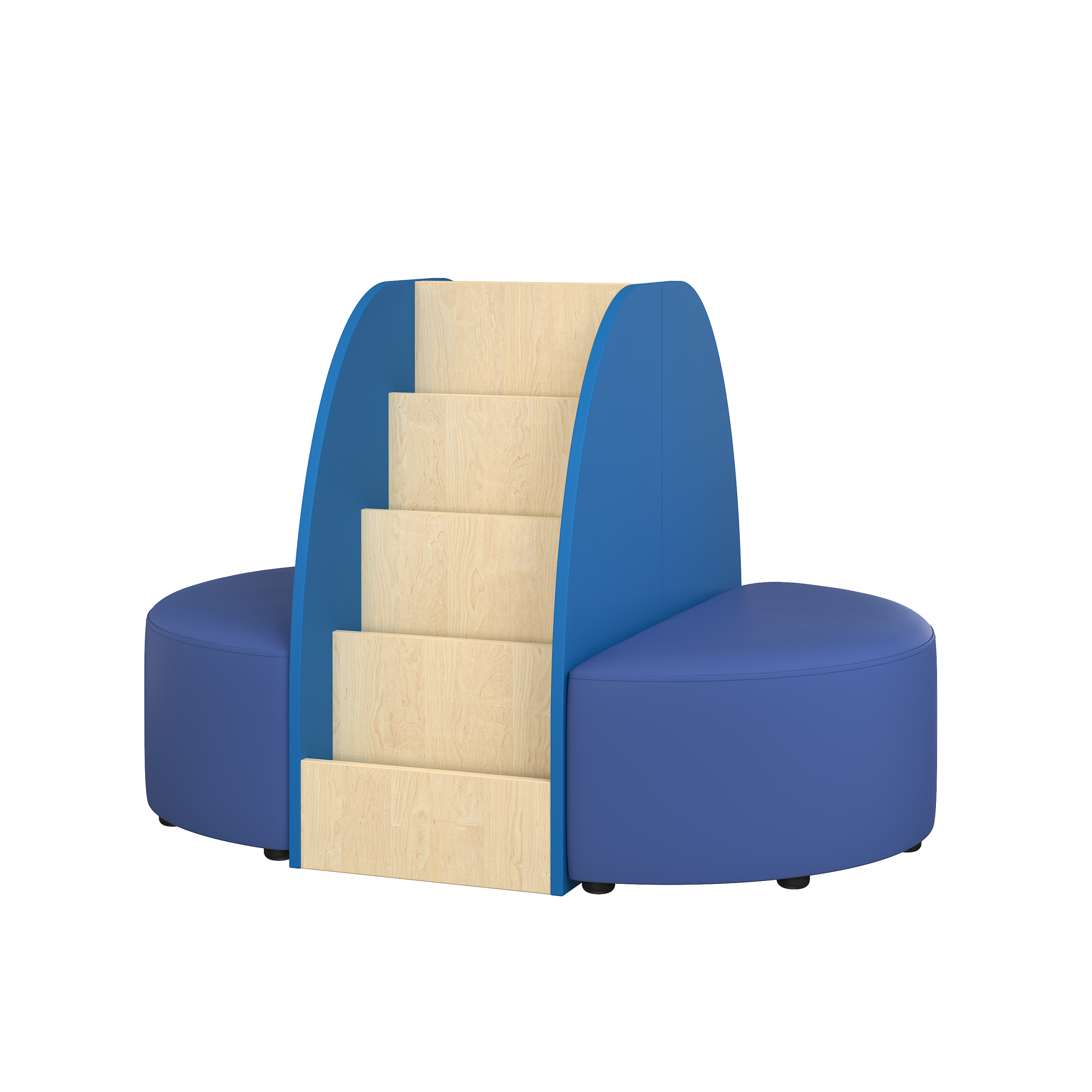 Island Bookshelf with Semicircle Seating - Image 3
