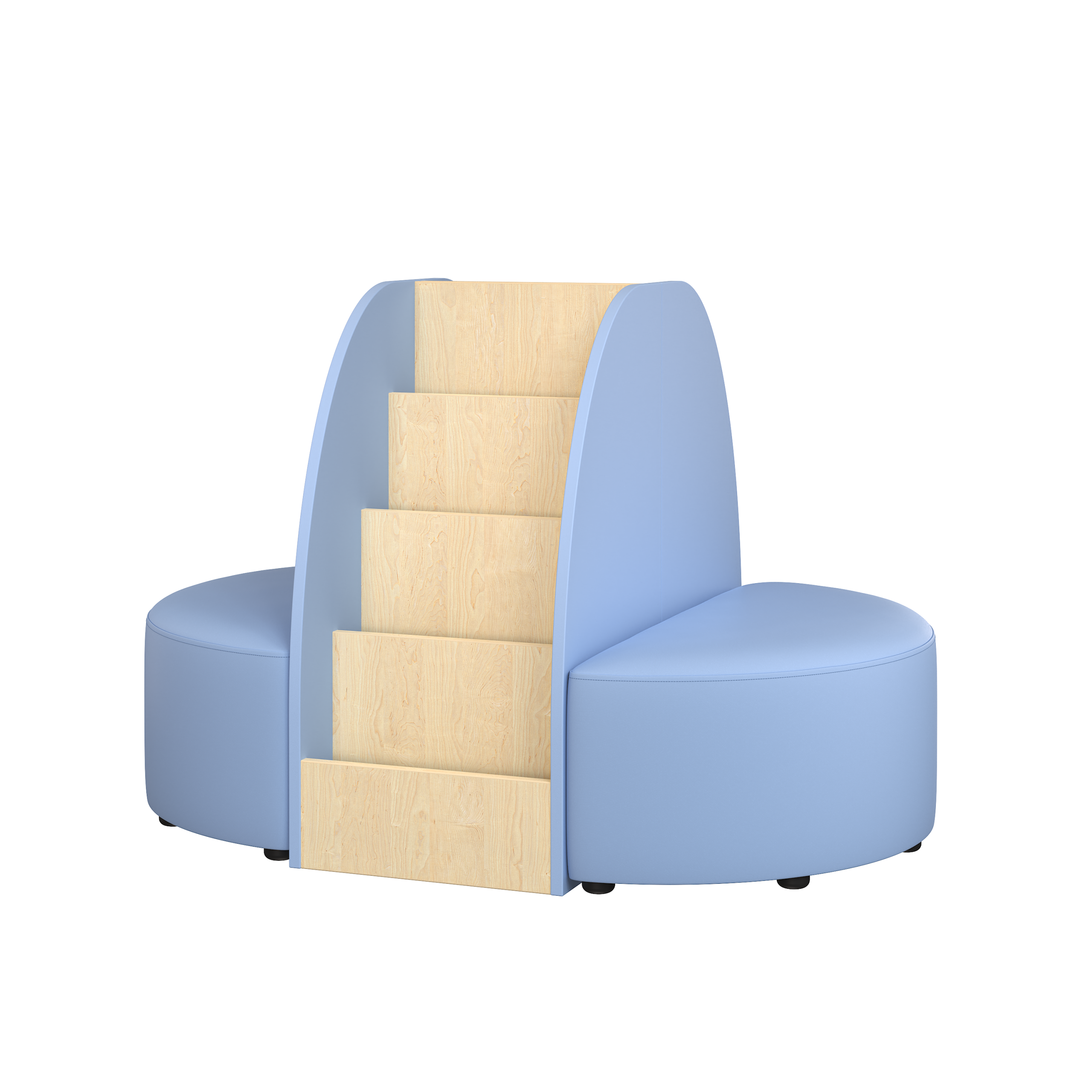 Island Bookshelf with Semicircle Seating - Image 2