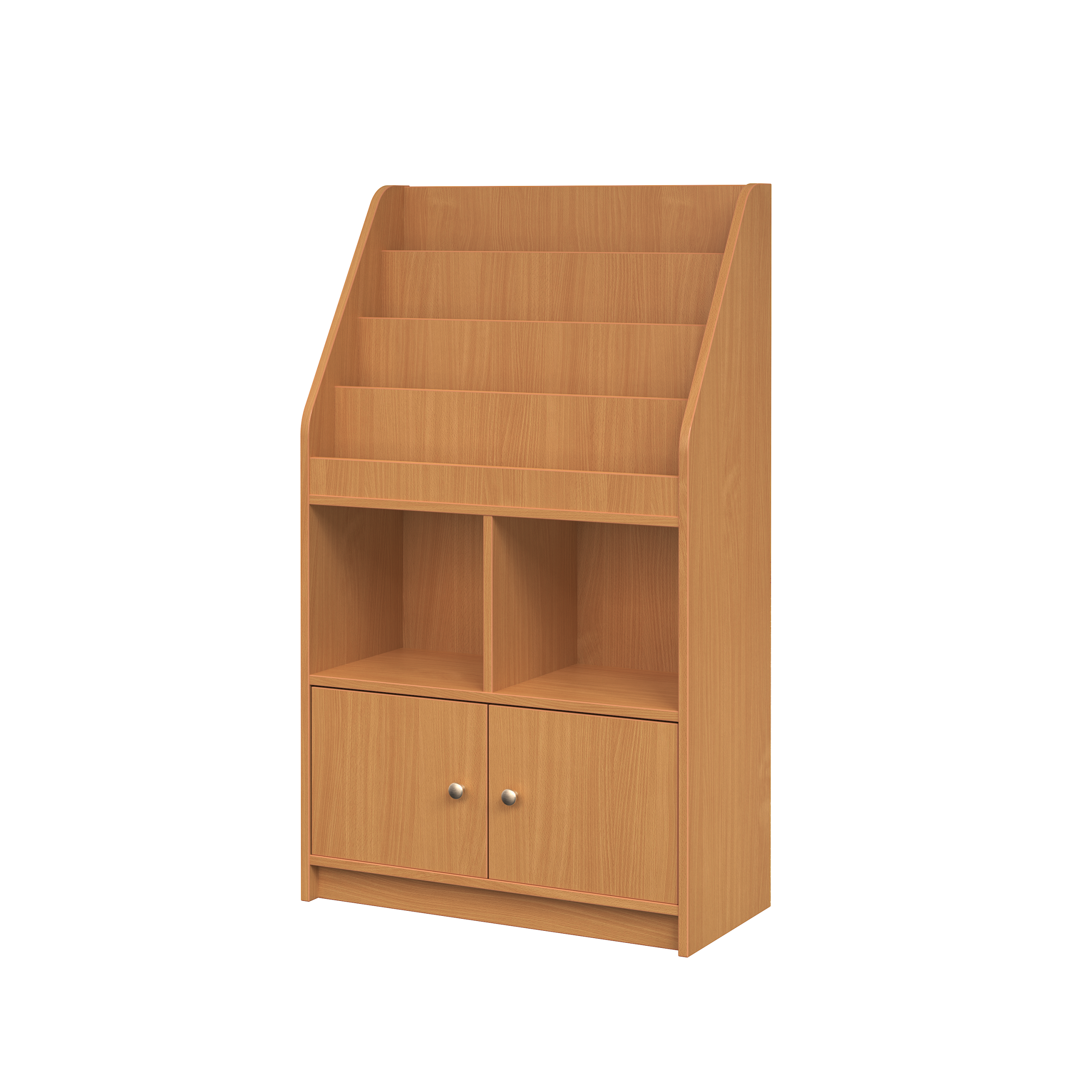 Narrow 2 Tier Book Shelf Cupboard - Image 4