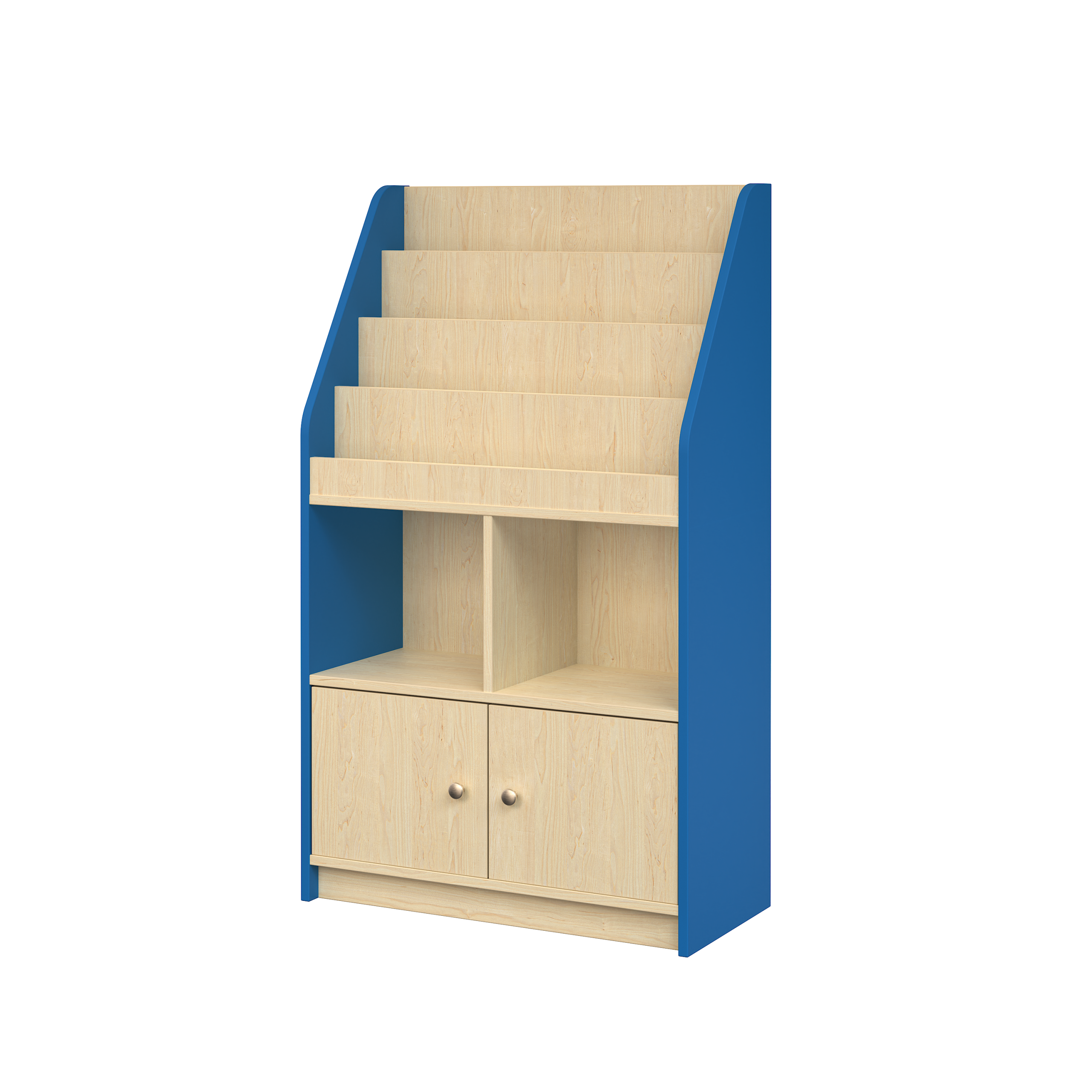 Narrow 2 Tier Book Shelf Cupboard - Image 3