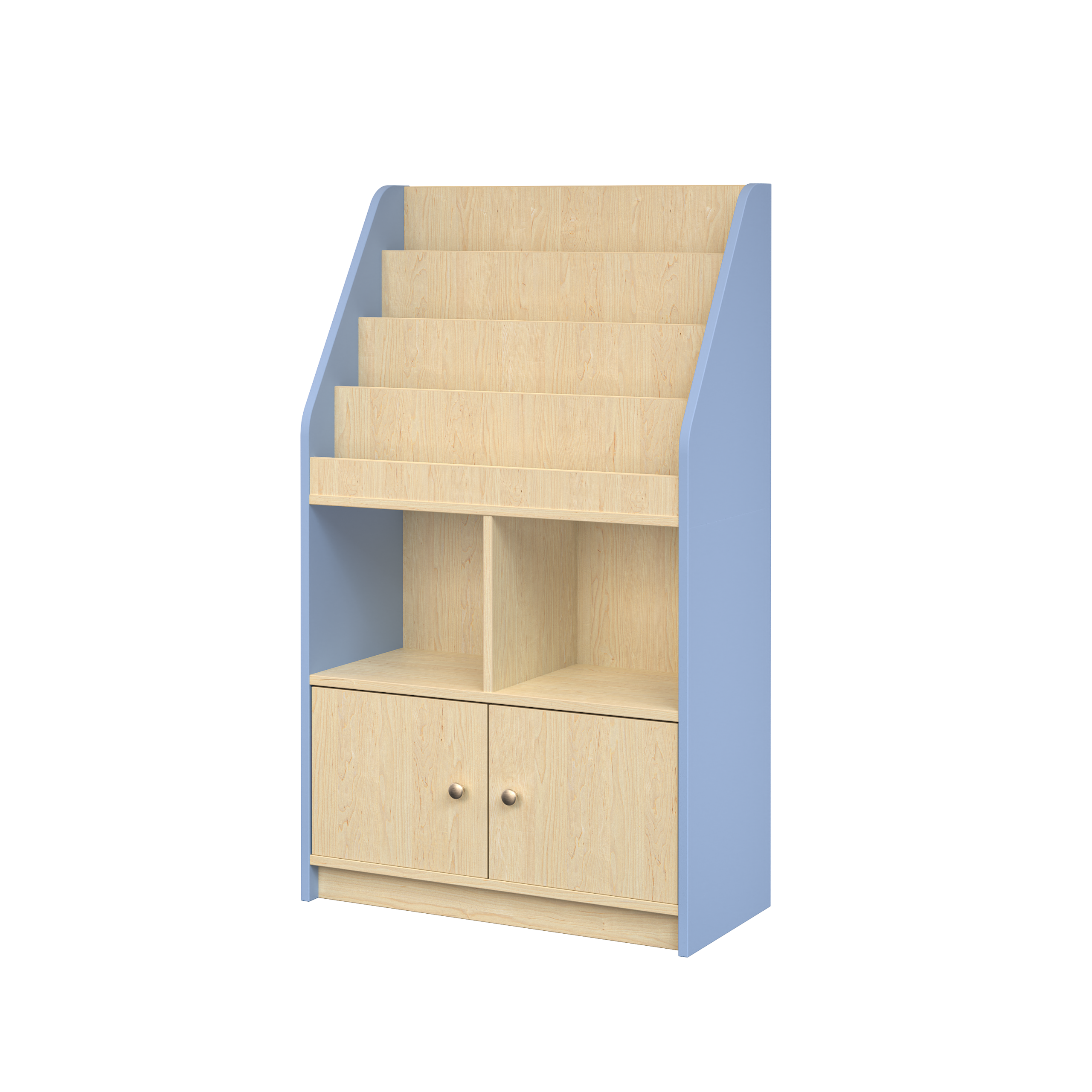 Narrow 2 Tier Book Shelf Cupboard - Image 2