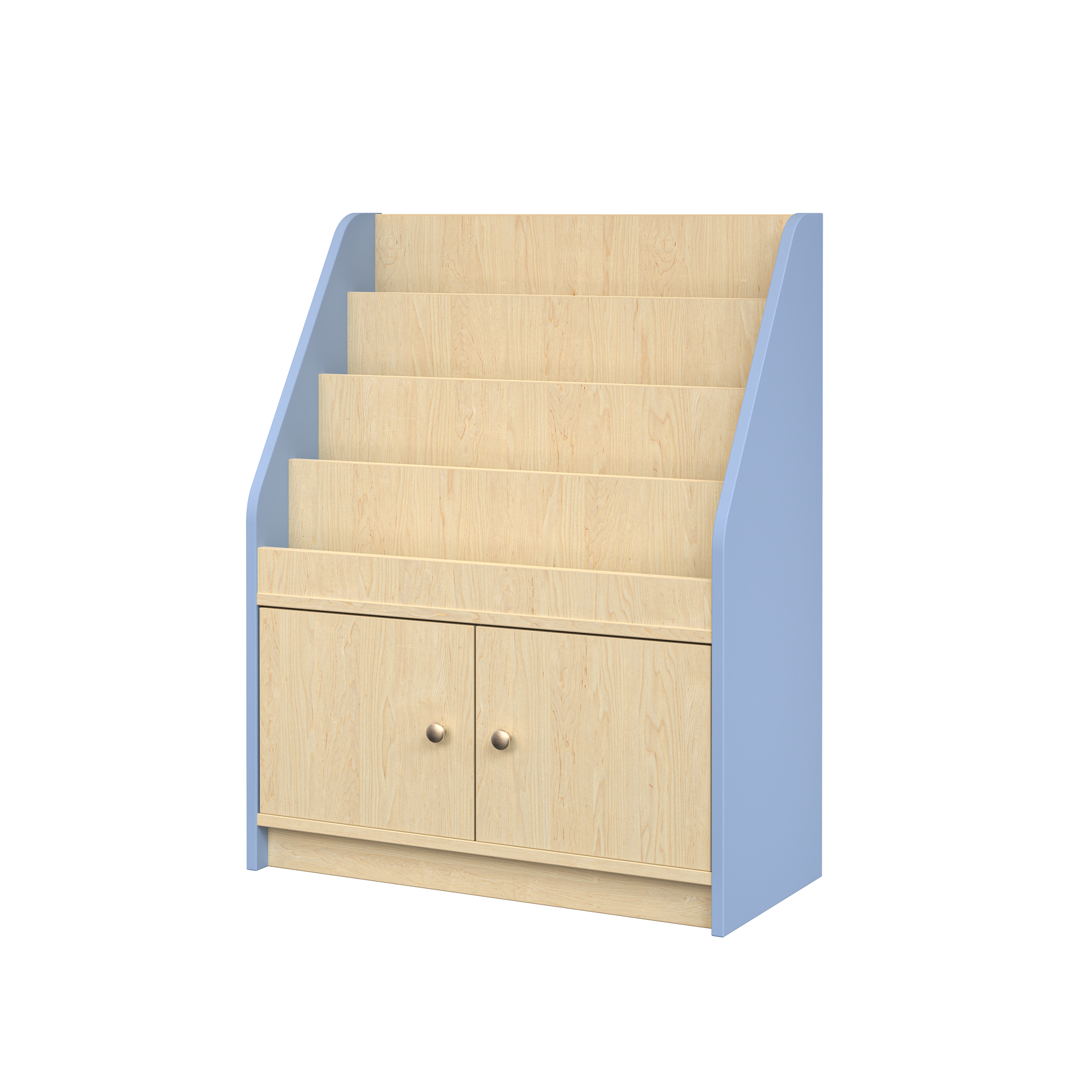 Narrow 1 Tier Book Shelf Cupboard - Image 4