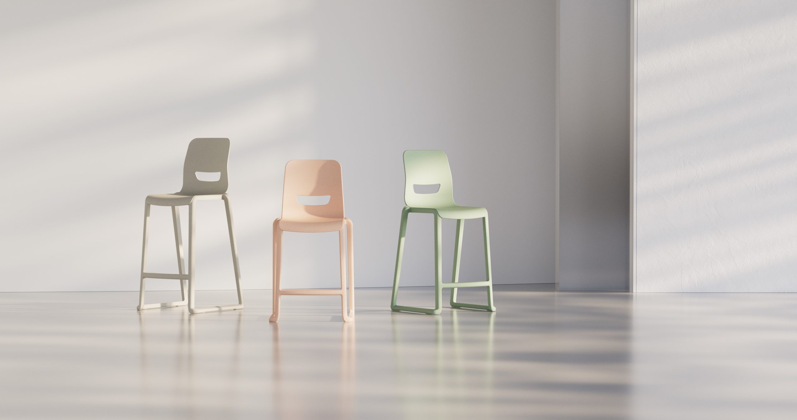 Postura + One Piece High Back Stool - Image 50