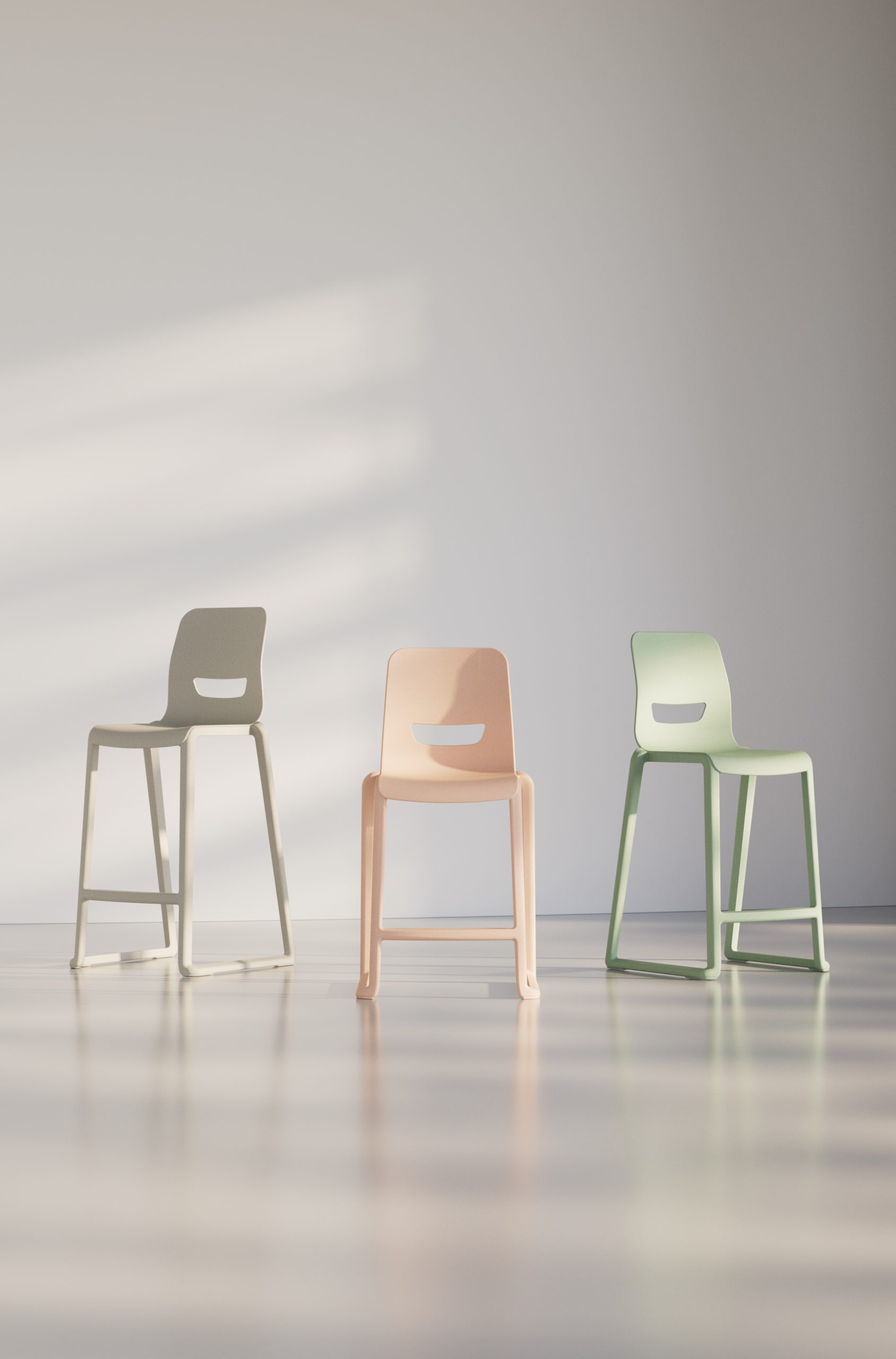 Postura + One Piece High Back Stool - Image 47