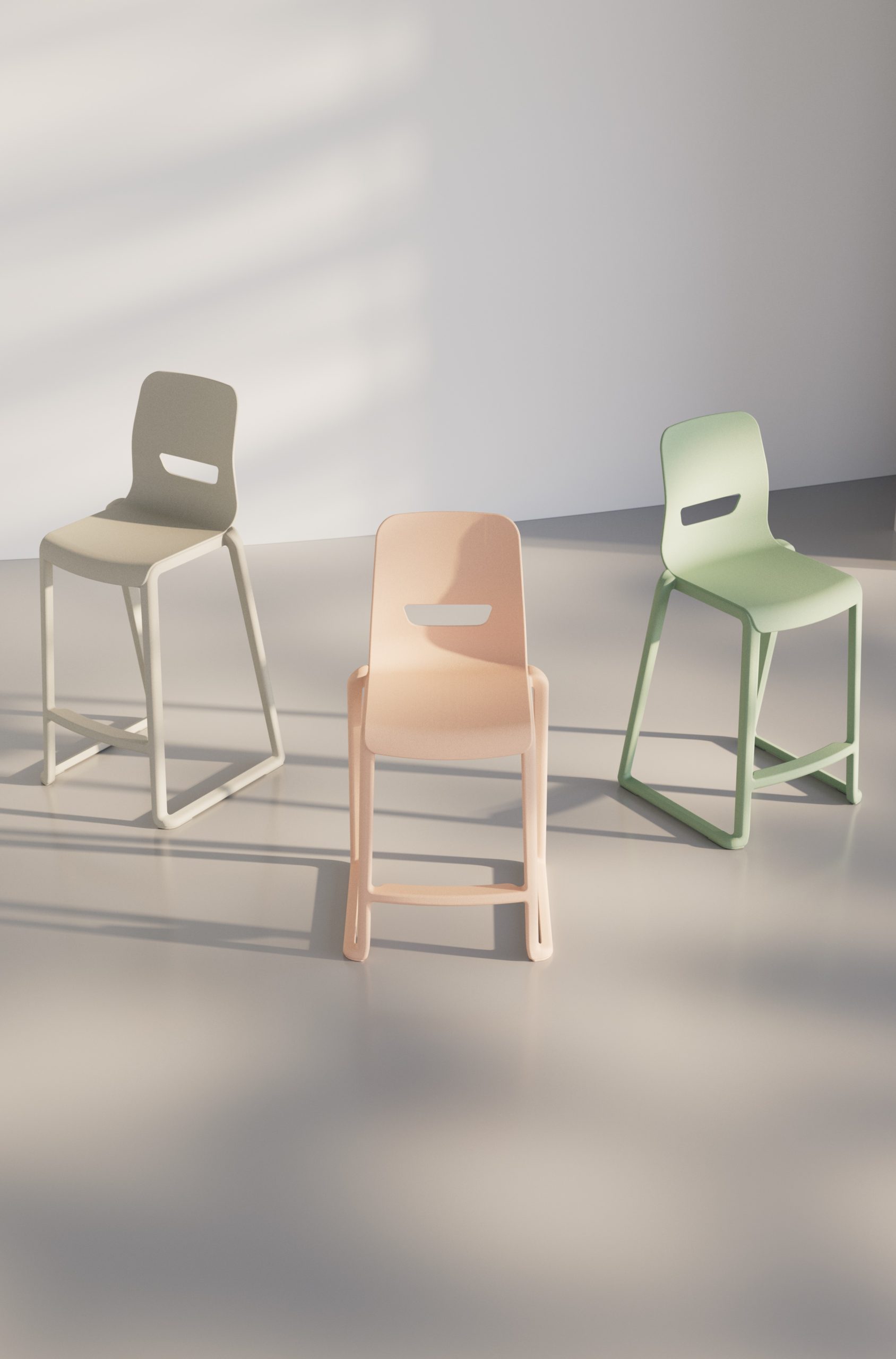 Postura + One Piece High Back Stool - Image 46