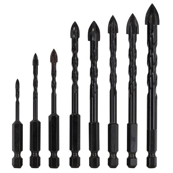 Sealey Tile & Glass Drill Bit Set 8pc - Image 2