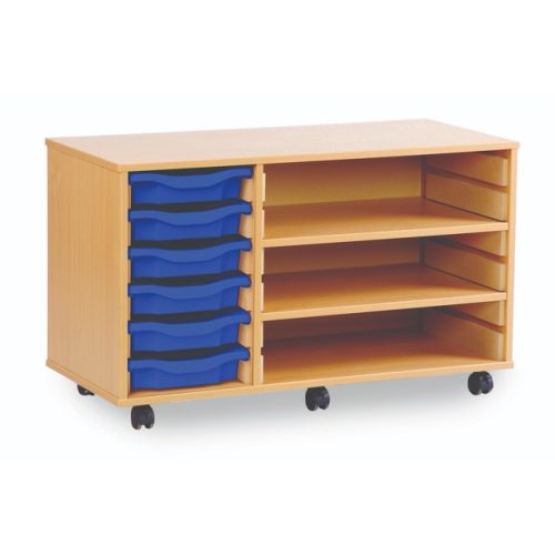 6 Shallow Tray Unit with 2 Shelves