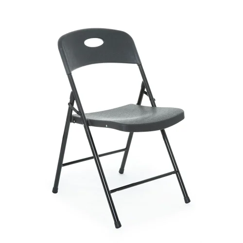 Smart Plastic Folding Chair – Black Shell & Frame
