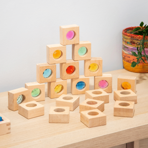 Wooden Kaleidoscope Blocks - Pk20
