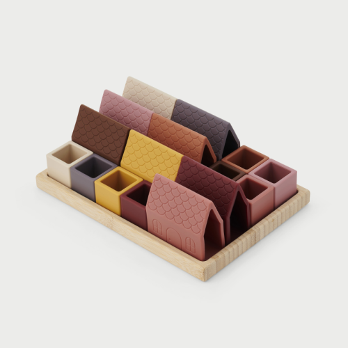 SiliSoft Village Blocks (Earth) - Pk16 + tray