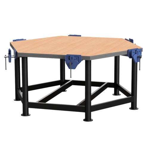 TekBench HEX-6 – 6-Person Woodworkers Bench