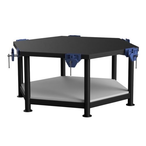 TekBench HEX-6 – 6-Person Woodworkers & Metalworkers Bench