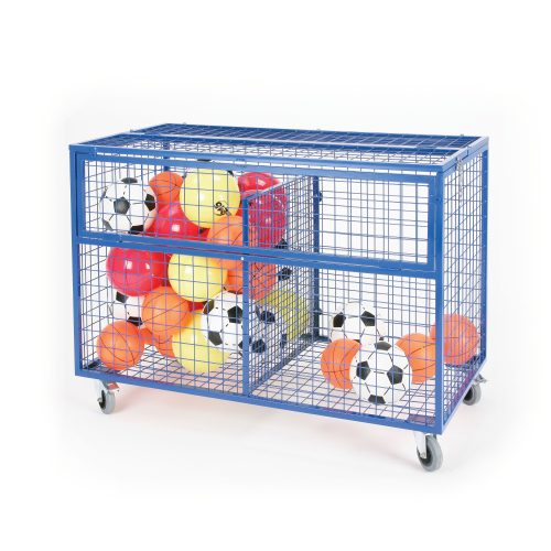 Mesh Storage Trolley With Partition