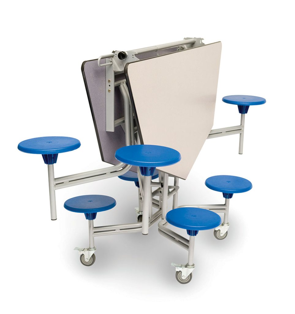 school dining furniture in use in school hall